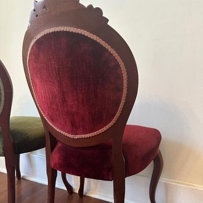 Victorian Rose Wood Occasional Chairs