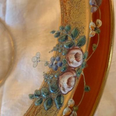 Vtg HP Gold trimmed serving bowl
