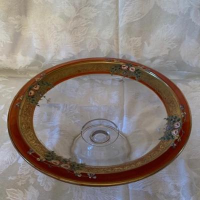 Vtg HP Gold trimmed serving bowl