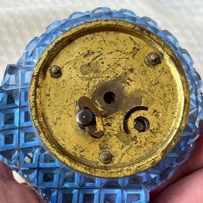 Lot 92 Czech Cut glass Alarm clock