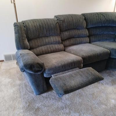 Sectional sofa with two end recliners