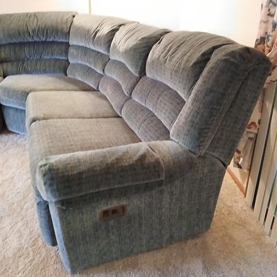 Sectional sofa with two end recliners