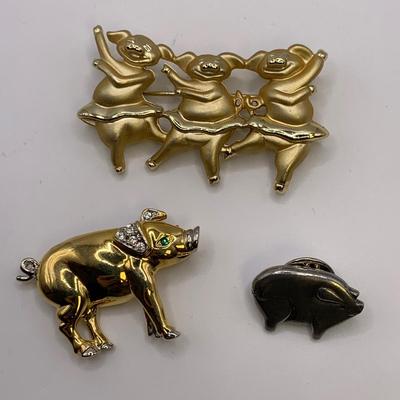 Gold & Silver Pins & Pendants incl. 14K (ST-HS)