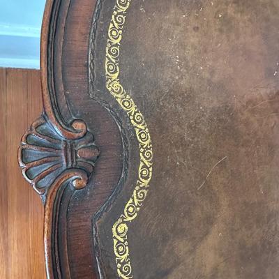 Leather Top Occasional Table
