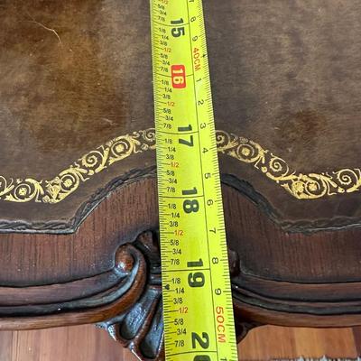 Leather Top Occasional Table