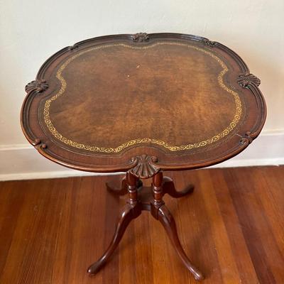 Leather Top Occasional Table
