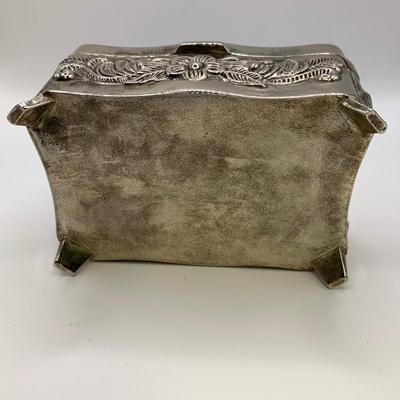 Two Ornate Silver Jewelry Boxes (ST-HS)