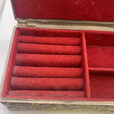 Two Ornate Silver Jewelry Boxes (ST-HS)
