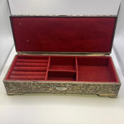 Two Ornate Silver Jewelry Boxes (ST-HS)