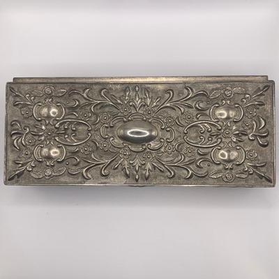 Two Ornate Silver Jewelry Boxes (ST-HS)