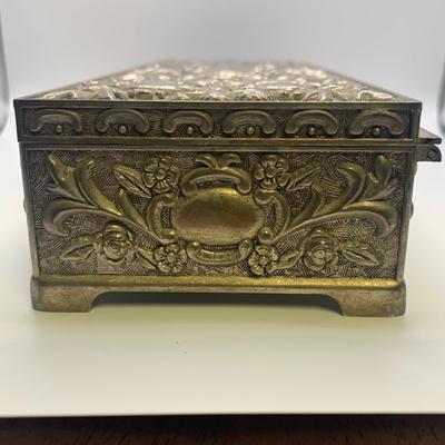 Two Ornate Silver Jewelry Boxes (ST-HS)