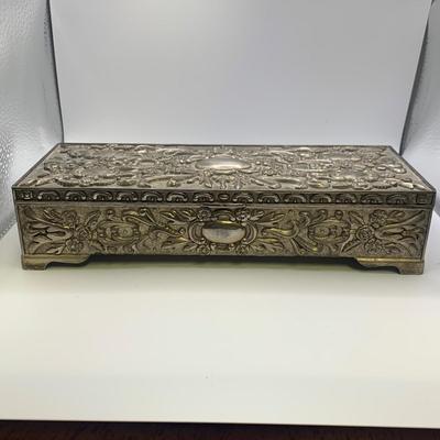 Two Ornate Silver Jewelry Boxes (ST-HS)