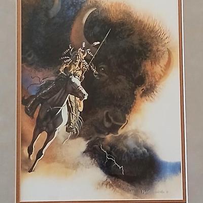 Framed Bev Doolittle " Runs with Thunder"