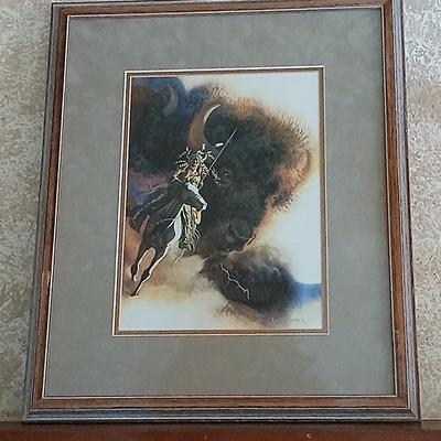 Framed Bev Doolittle " Runs with Thunder"