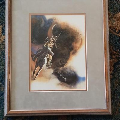 Framed Bev Doolittle " Runs with Thunder"