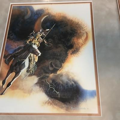 Framed Bev Doolittle " Runs with Thunder"