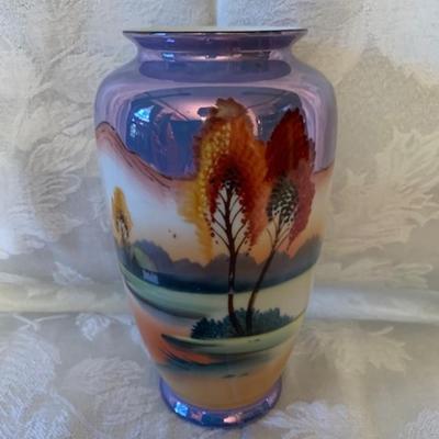 Vtg Chikar Machi hand painted vase