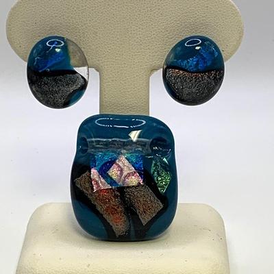 Dichroic Glass Pendants & Earrings (ST-HS)
