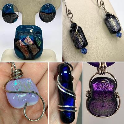 Dichroic Glass Pendants & Earrings (ST-HS)