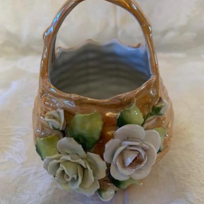 Vtg China handled basket, Germany