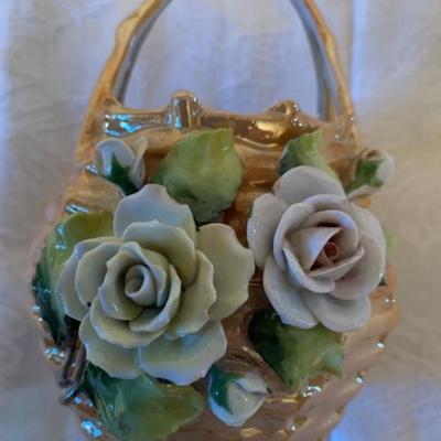 Vtg China handled basket, Germany