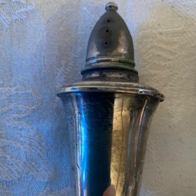 Vintage crown sterling weighted salt and pepper shakers