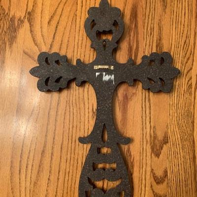 Cross with faux turquoise center