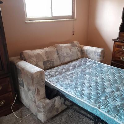 Small hide abed loveseat with Sealy Posture poise mattress