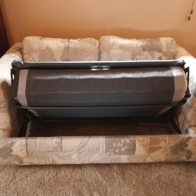 Small hide abed loveseat with Sealy Posture poise mattress