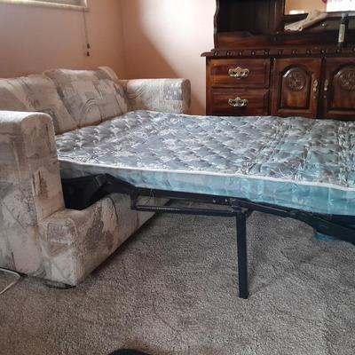 Small hide abed loveseat with Sealy Posture poise mattress