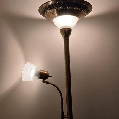71" tall Torchiere Lamp with adjustable Reading Light
