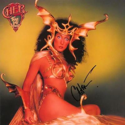 Cher Take Me Home signed album