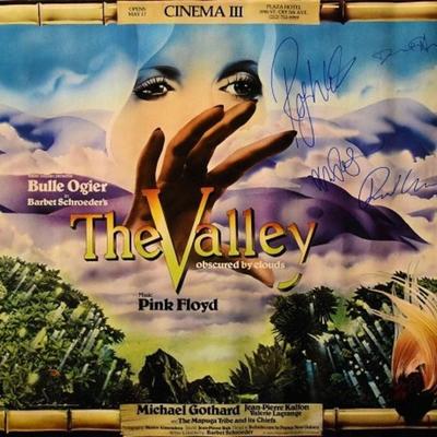 Pink Floyd signed "The Valley' for the 'Obscured By Clouds" movie poster