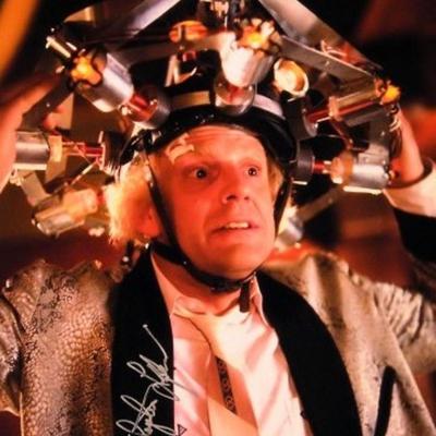 Christopher Lloyd signed Back to the Future photo 