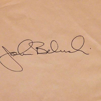 John Belushi signature slip