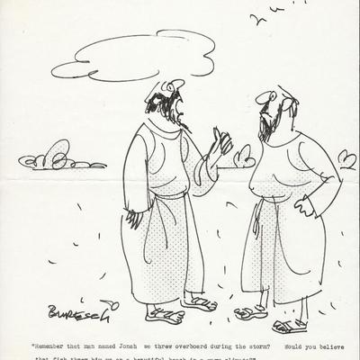 Joe Buresch signed original hand drawn sketch