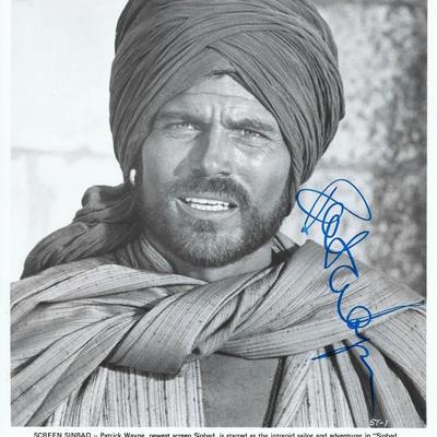 Sinbad and the Eye of the Tiger Patrick Wayne signed movie photo
