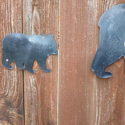 Three light tin black bear Silhouettes