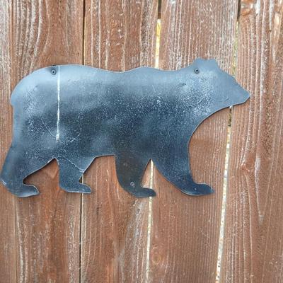 Three light tin black bear Silhouettes