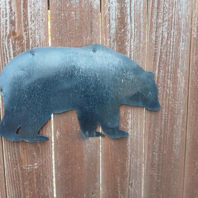 Three light tin black bear Silhouettes