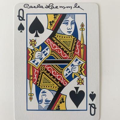 Carla Laemmle signed queen of spades playing card