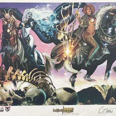 Lady Death / Medieval Witchblade - Greg Horn Signed Limited Edition Poster