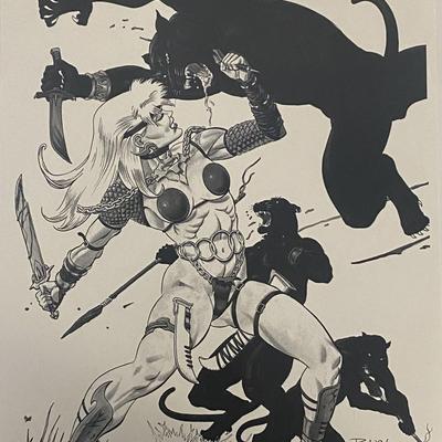1994 Rich Larson Cult of the Cat mini poster