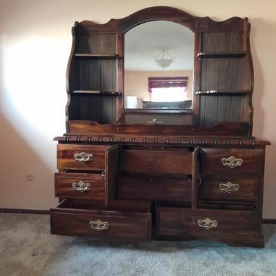 Two-Piece Beautiful dresser with mirror with lots of storage / display