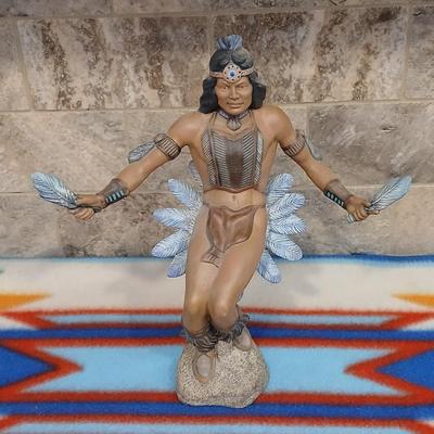 Native American ceramic dancer art statue