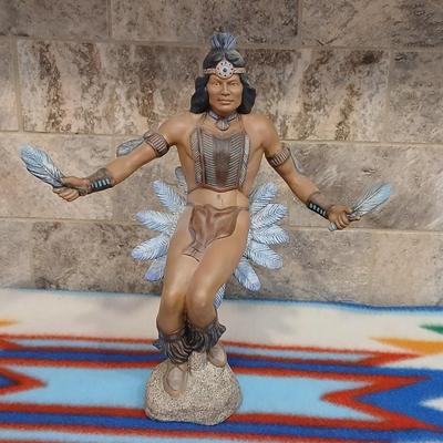 Native American ceramic dancer art statue