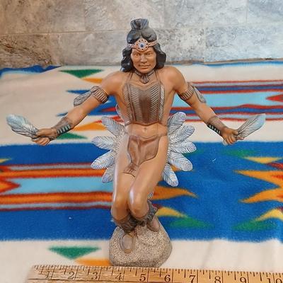 Native American ceramic dancer art statue
