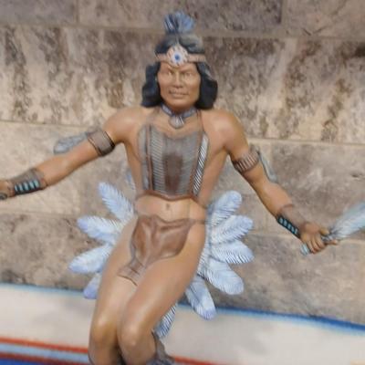 Native American ceramic dancer art statue