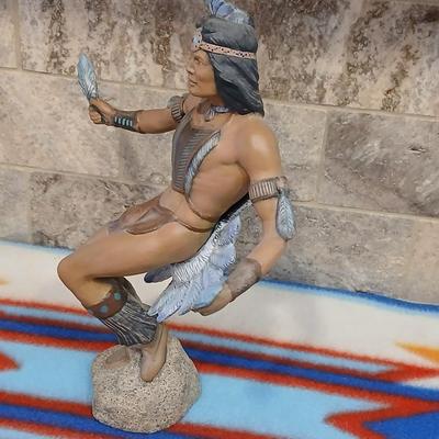 Native American ceramic dancer art statue