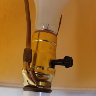 Matching twist style base wooden lamps with shades